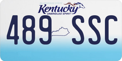 KY license plate 489SSC