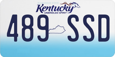KY license plate 489SSD
