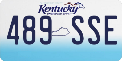 KY license plate 489SSE