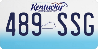 KY license plate 489SSG
