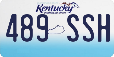 KY license plate 489SSH