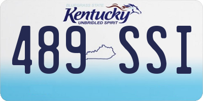 KY license plate 489SSI