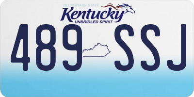 KY license plate 489SSJ