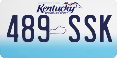 KY license plate 489SSK