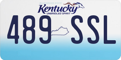 KY license plate 489SSL