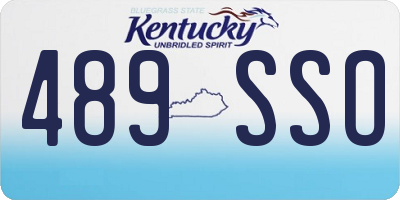 KY license plate 489SSO