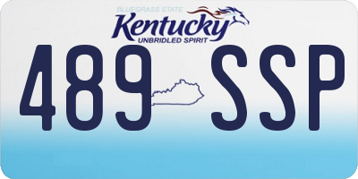 KY license plate 489SSP