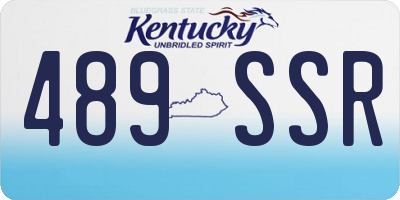 KY license plate 489SSR