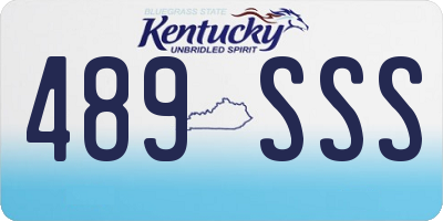 KY license plate 489SSS