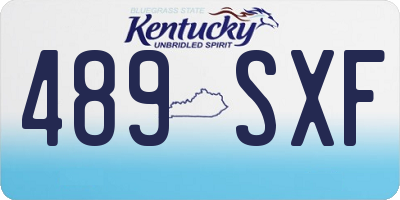 KY license plate 489SXF