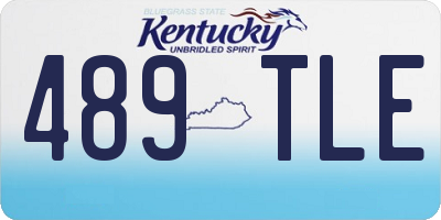 KY license plate 489TLE