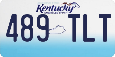 KY license plate 489TLT