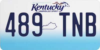 KY license plate 489TNB