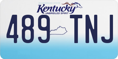 KY license plate 489TNJ