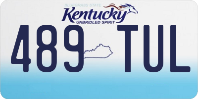 KY license plate 489TUL