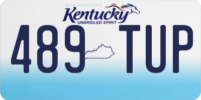 KY license plate 489TUP