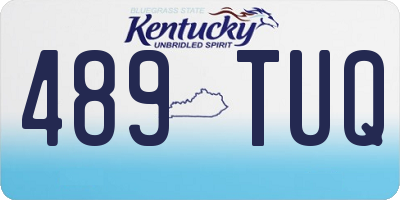 KY license plate 489TUQ