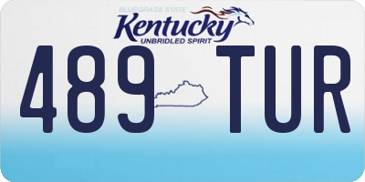 KY license plate 489TUR