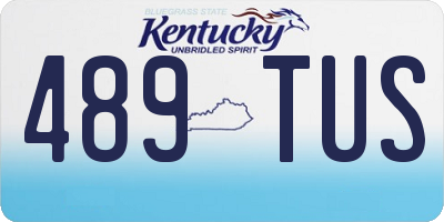KY license plate 489TUS