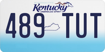 KY license plate 489TUT