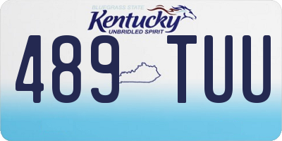 KY license plate 489TUU