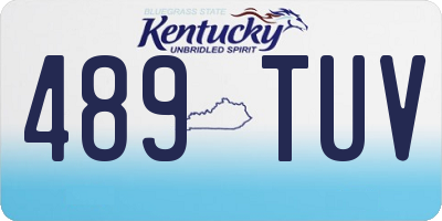 KY license plate 489TUV
