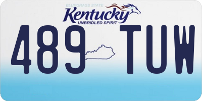 KY license plate 489TUW