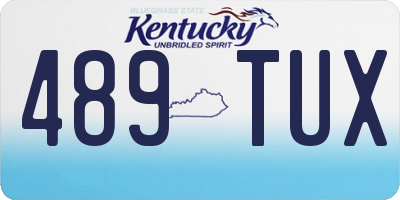 KY license plate 489TUX