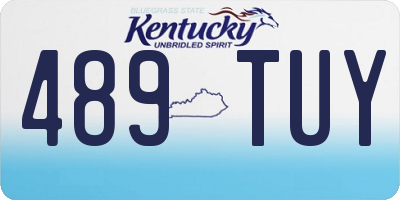 KY license plate 489TUY