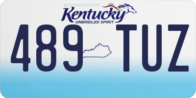 KY license plate 489TUZ