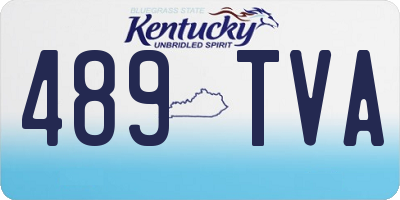 KY license plate 489TVA