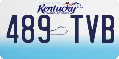 KY license plate 489TVB