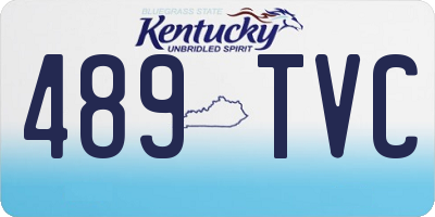 KY license plate 489TVC