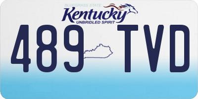 KY license plate 489TVD