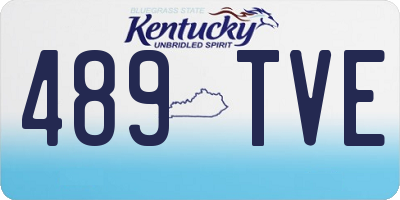KY license plate 489TVE