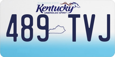 KY license plate 489TVJ