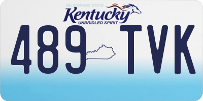 KY license plate 489TVK