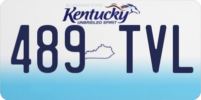 KY license plate 489TVL