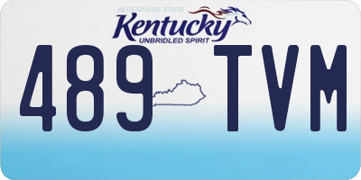 KY license plate 489TVM
