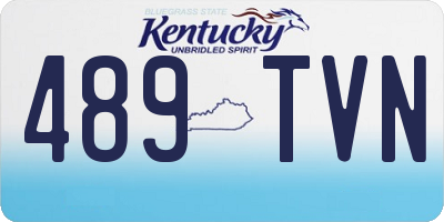KY license plate 489TVN