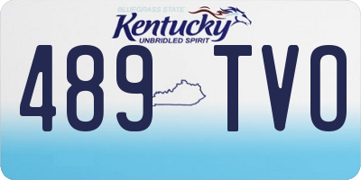 KY license plate 489TVO