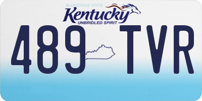 KY license plate 489TVR