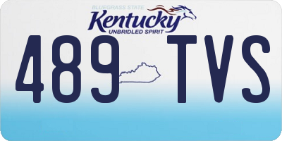 KY license plate 489TVS