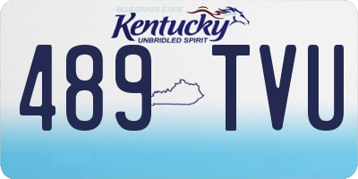 KY license plate 489TVU