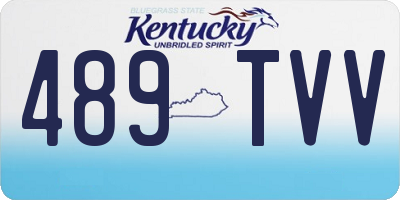 KY license plate 489TVV