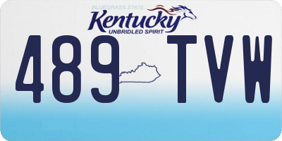 KY license plate 489TVW
