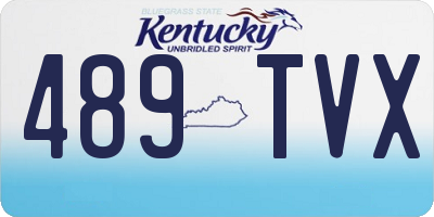 KY license plate 489TVX