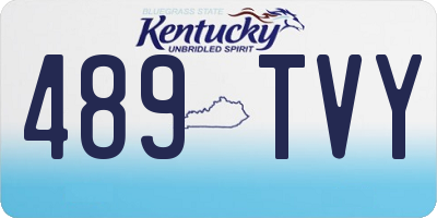 KY license plate 489TVY