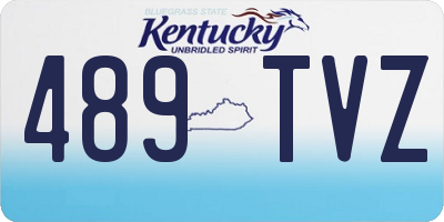 KY license plate 489TVZ