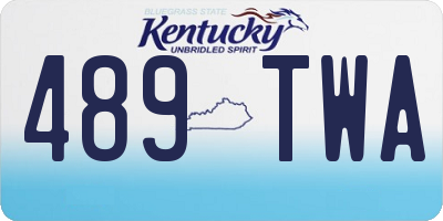 KY license plate 489TWA